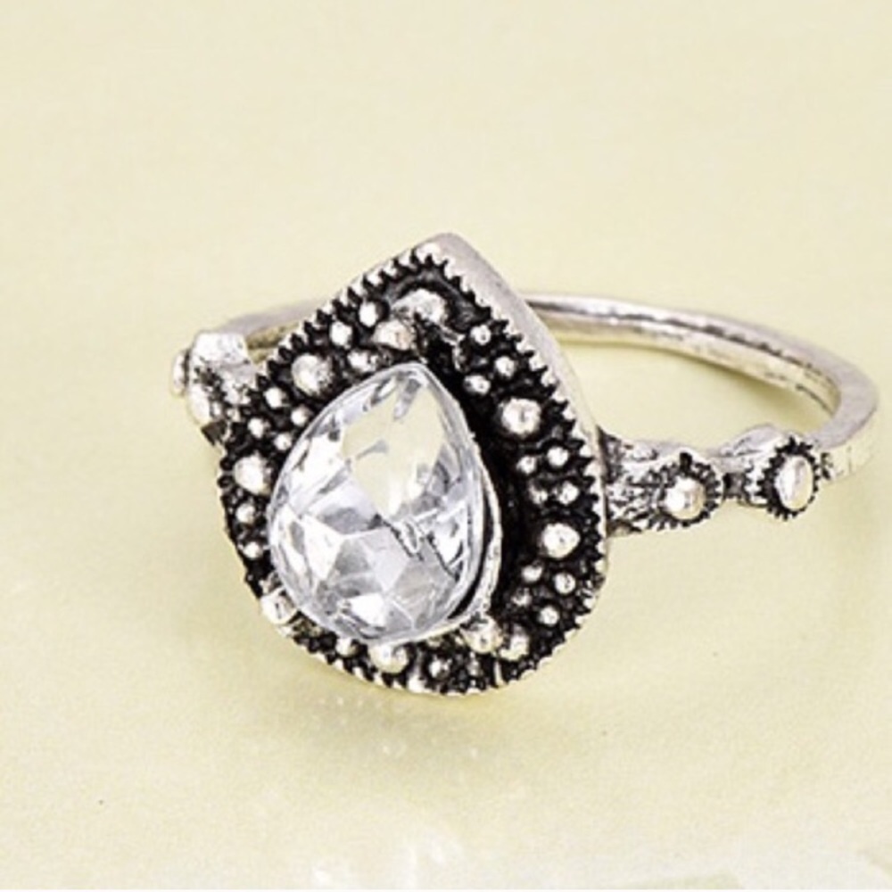 Silver Gemstone Ring Set - Picture 3 of 5